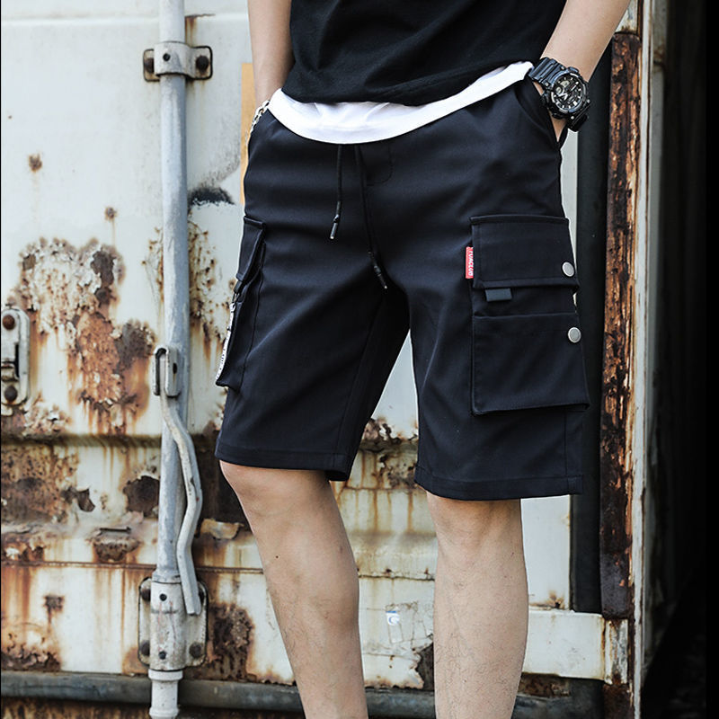 Summer Shorts Men's Casual Pants Half Pants Summer Korean-style Trendy Social Guy Pants ins Overalls Men's Pants