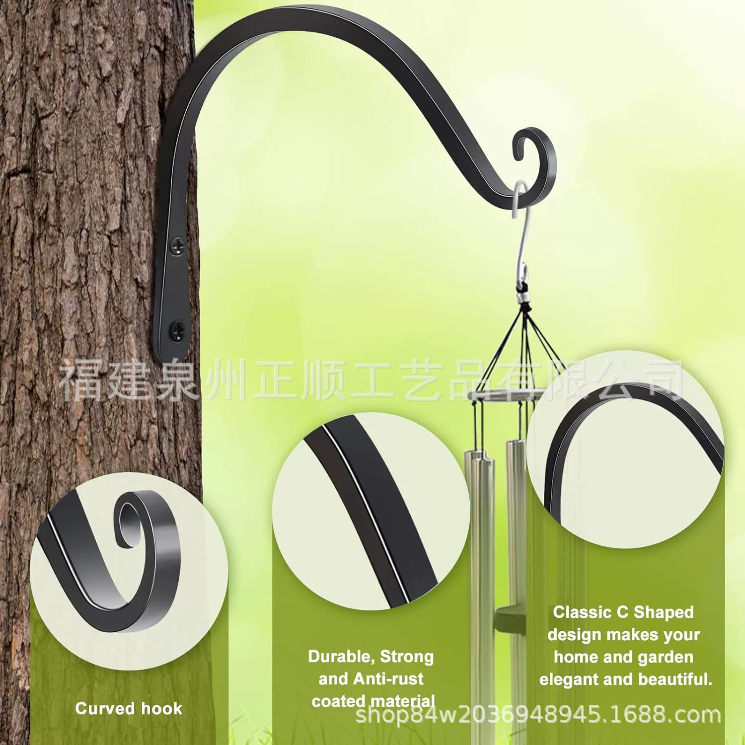 Амазонка трансграничный Железный Балконный крючок садовое растение вешалка крючок подсвечник электрическая лампа наружная декоративная стойка