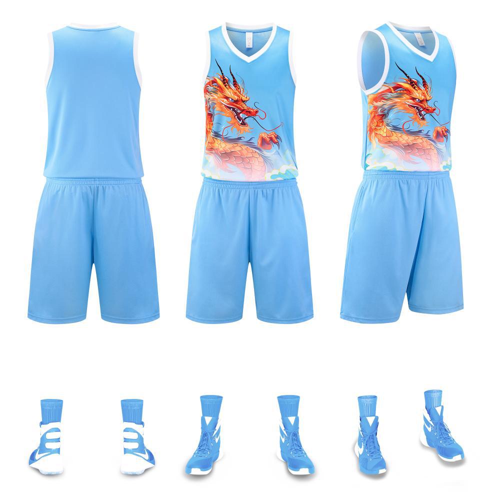 Traje de traje de barco dragón con patrón de dragón de secado rápido Camiseta sin mangas Chaleco de uniforme de baloncesto Equipo 2025 nuevo traje deportivo masculino