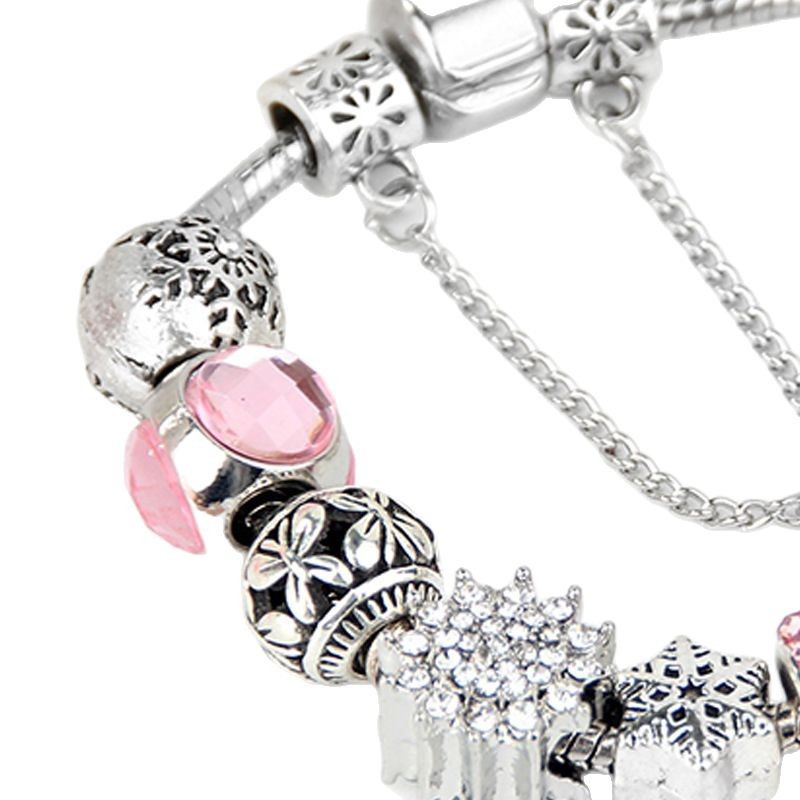 Braccialetti di perline natalizie, nuovi gioielli natalizi, braccialetti di perline con ciondolo a fiocco di neve creativo, gioielli da donna_voghion.com
