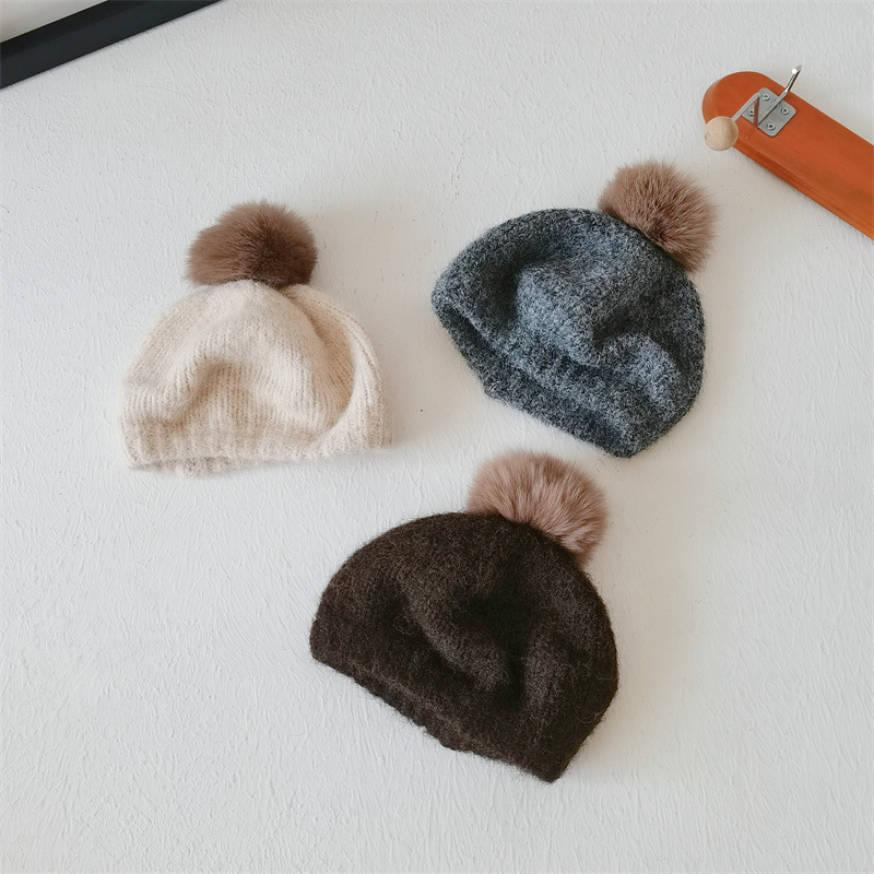 Children Unisex Retro Solid Color Beret Hat display picture 6