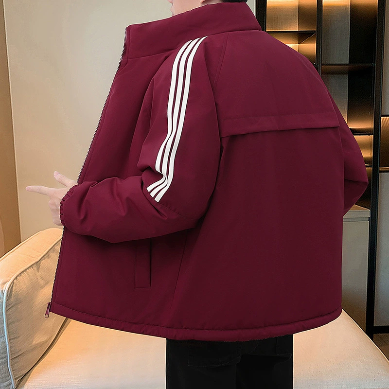 2024 новый бархатный хлопчатобумажный мужской куртка топ кашемир ветрозащитный на открытом воздухе спорт и отдых Корейская версия прилива