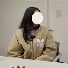 现-正确版本韩系25新款Jennie同款百搭短款蝴蝶结棉服夹克外套