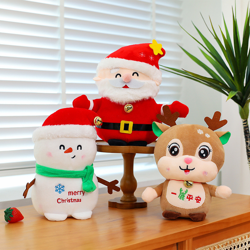 漫画クリスマスシリーズ雪だるまぬいぐるみヘラジカ人形クリスマスツリー装飾品人形会社ギフト装飾|undefined