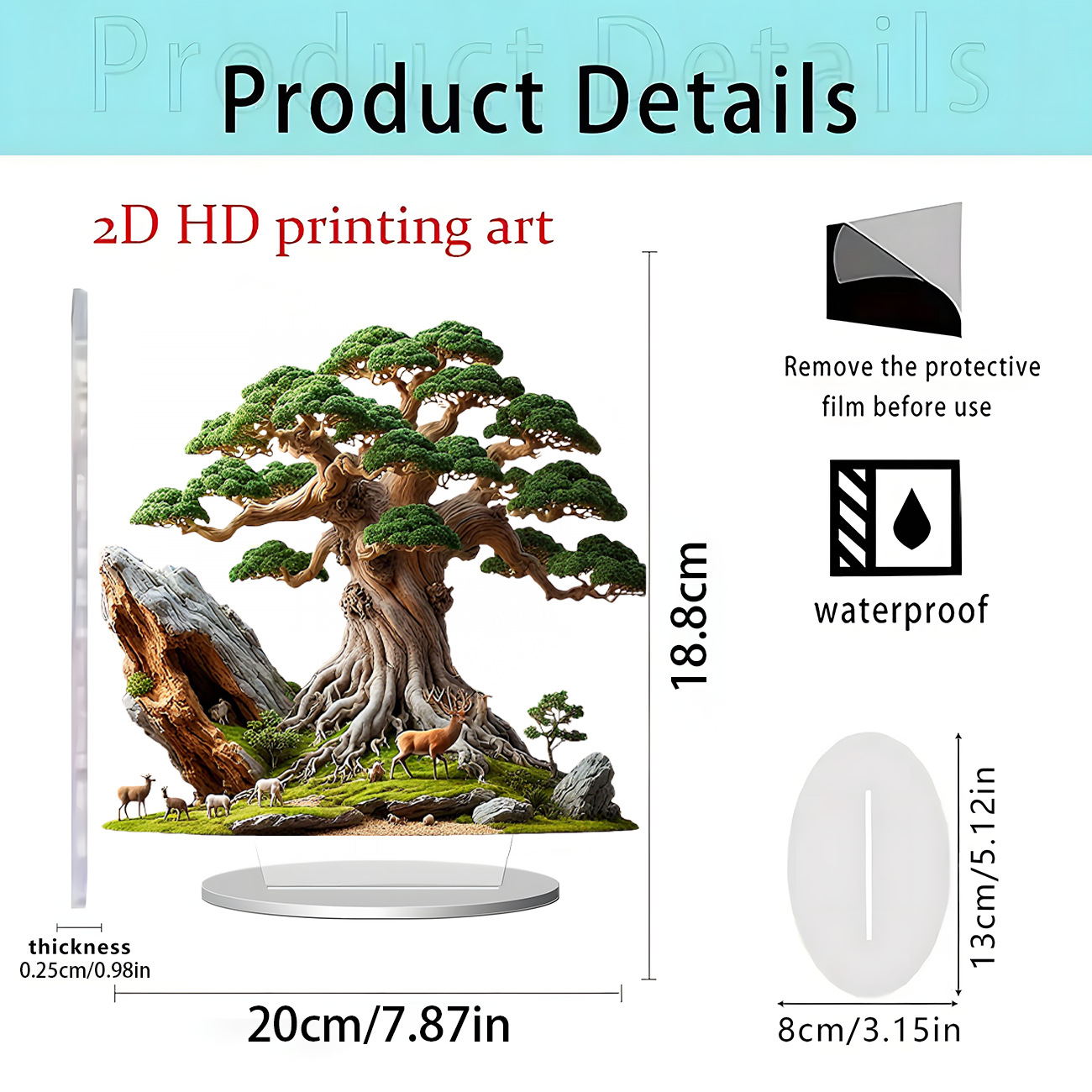 Nuevos productos transfronterizos Santa Claus y unicornio 2D acrílico decoraciones para el hogar decoraciones de escritorio de vacaciones
