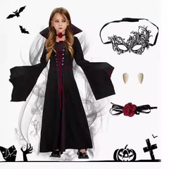2025 新しいハロウィン子供の魔女衣装クロスボーダーコスプレ Cos ヴァンパイアステージパフォーマンス衣装