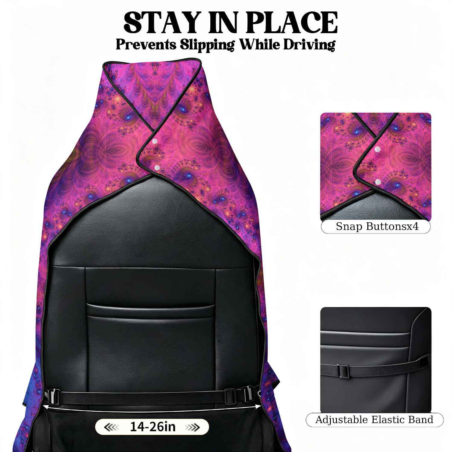 Geometric Bath Towel Car Seat Cover 2-in-1 Microfiber Outdoor Beach Car Dual-Use Universal Seat Cushion