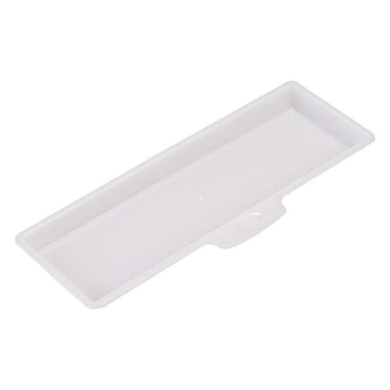 Factory Direct supply thickened pp white plastic water tray rectangular edge 150 * 90mm transparent draining plate