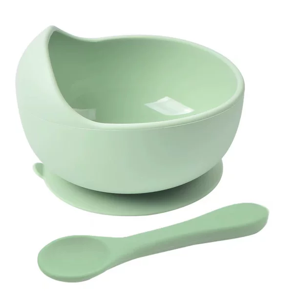 Green silicone spoon