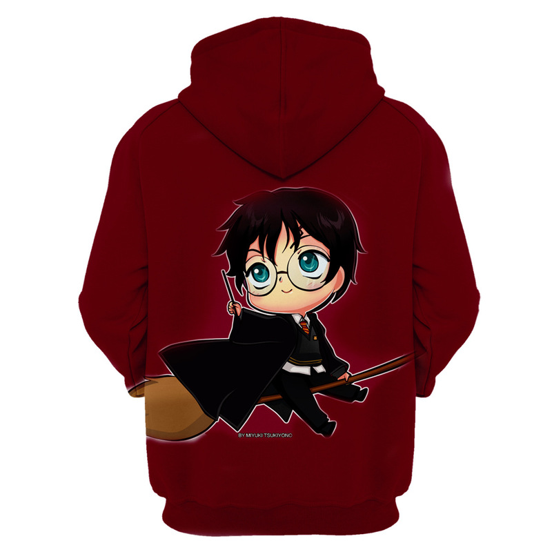 Factory foreign trade Harry Potter printing AliExpress supply hooded couple sweater black in stock whole casual