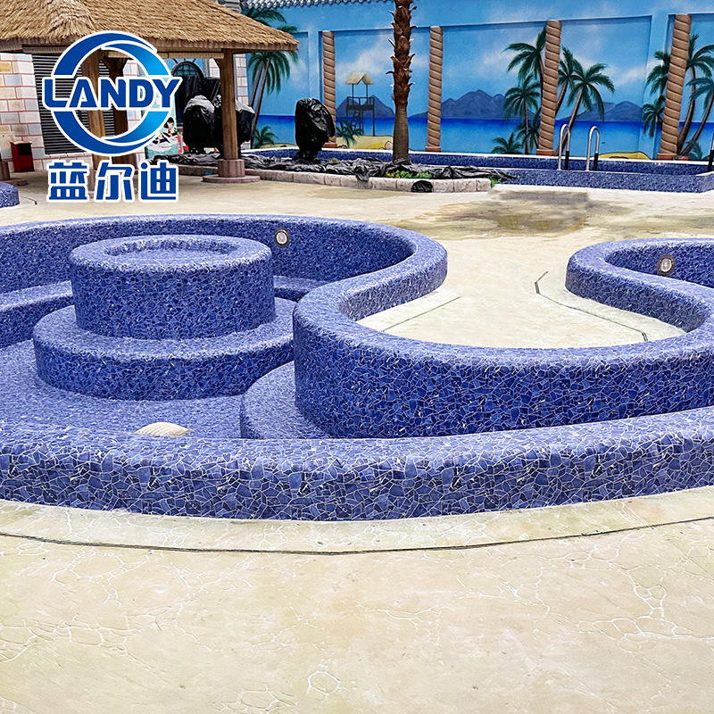 异形游泳池厂家工程翻新卷材温泉垫层胶膜耐高温可代替马赛克瓷砖