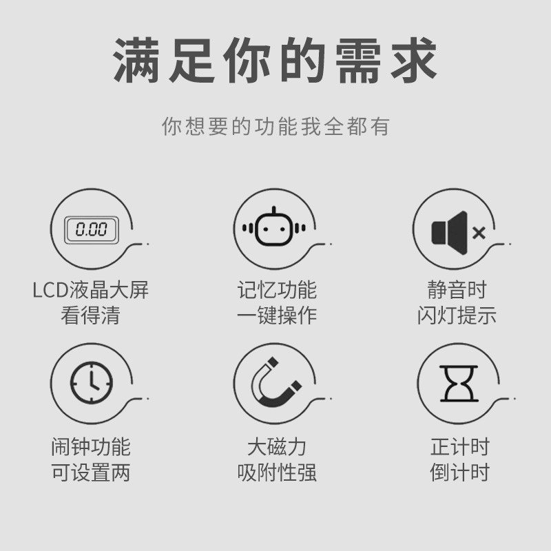 タイマー学生専用キッチンタイマーカウントダウン電子目覚まし時計子供時間管理タイマー卸売り|undefined