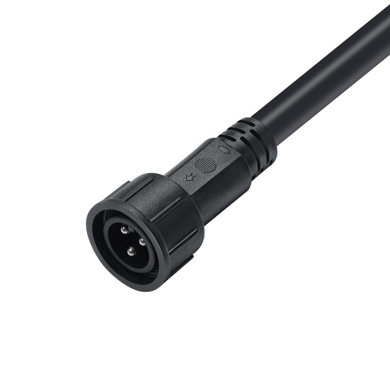 批發M25公母對接大功率4平方30A電流3p連接器IP67防水戶外電源線