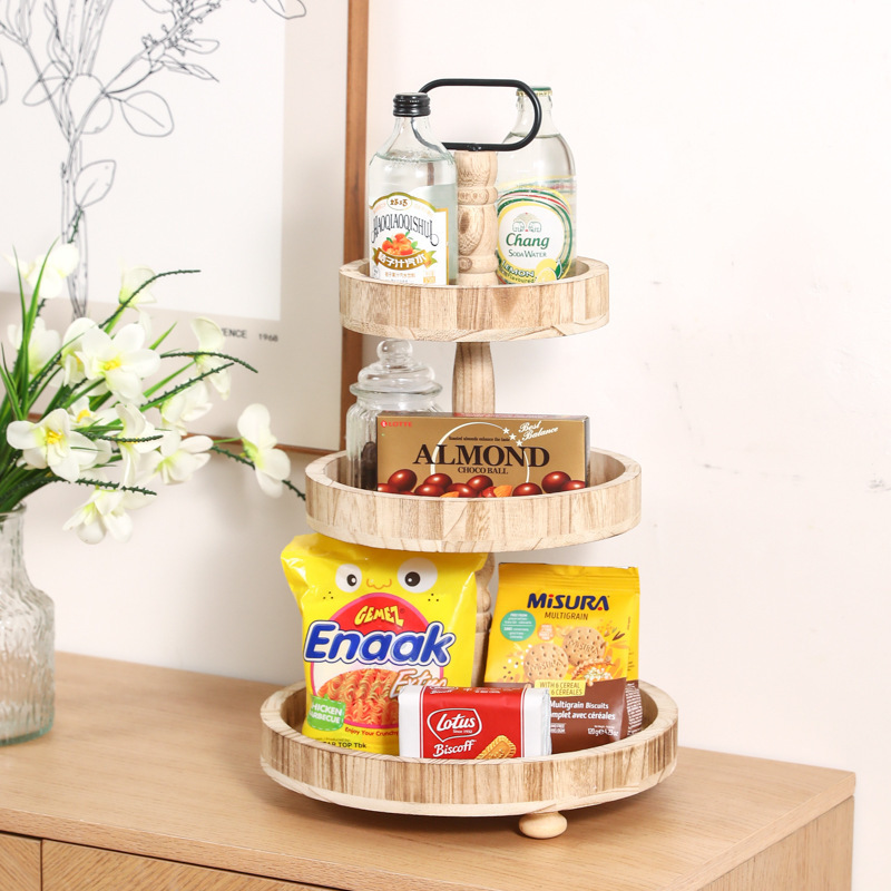 Exhibidor de Madera Maciza para Postres y Frutas image 17