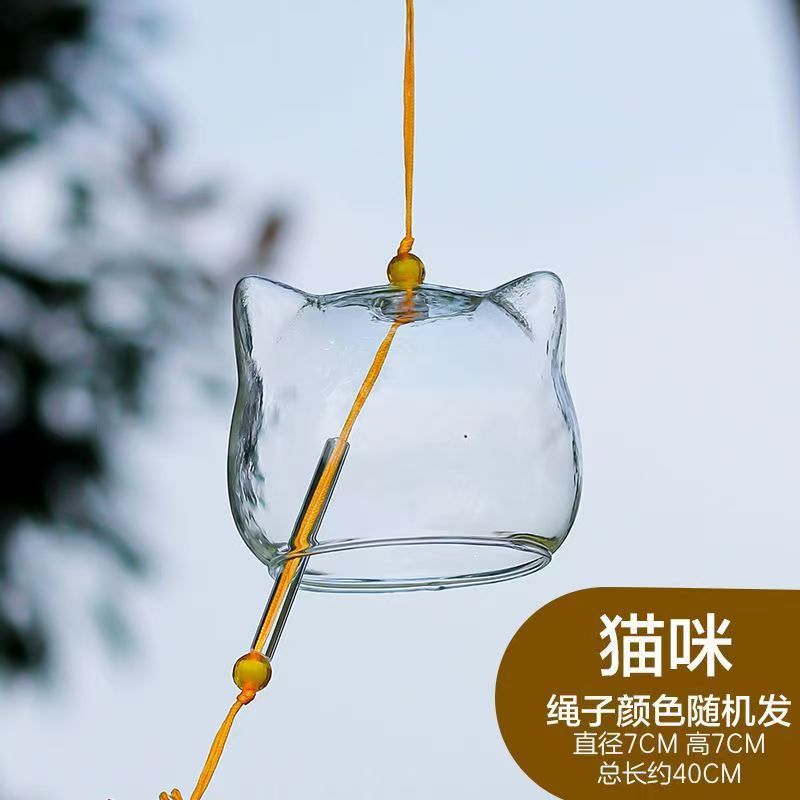 クリエイティブ diy 風鈴素材日本透明ガラス風鈴吊り鐘絵画手作り活動落書き風鈴|undefined