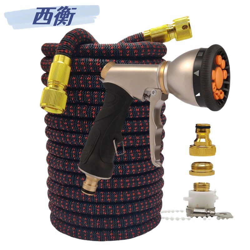 Амазонка садовая уборка сада полива цветов магия телескопическая садовая труба 9 функция аэроспирали шланг черный красный