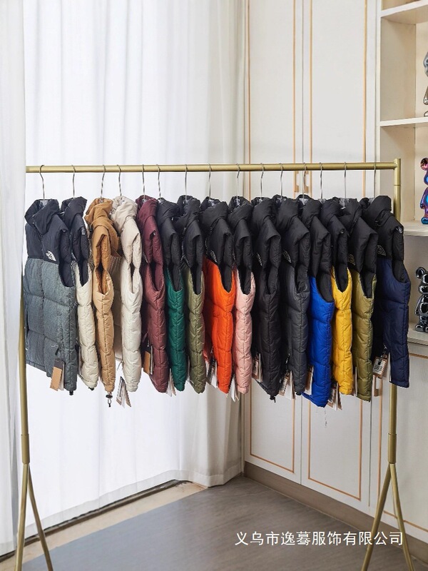 Putian Tnf 1996 down Jacket Vest Same Style American Version 00 Puffy Embroidered Winter Warm Stand Collar Vest Wholesale