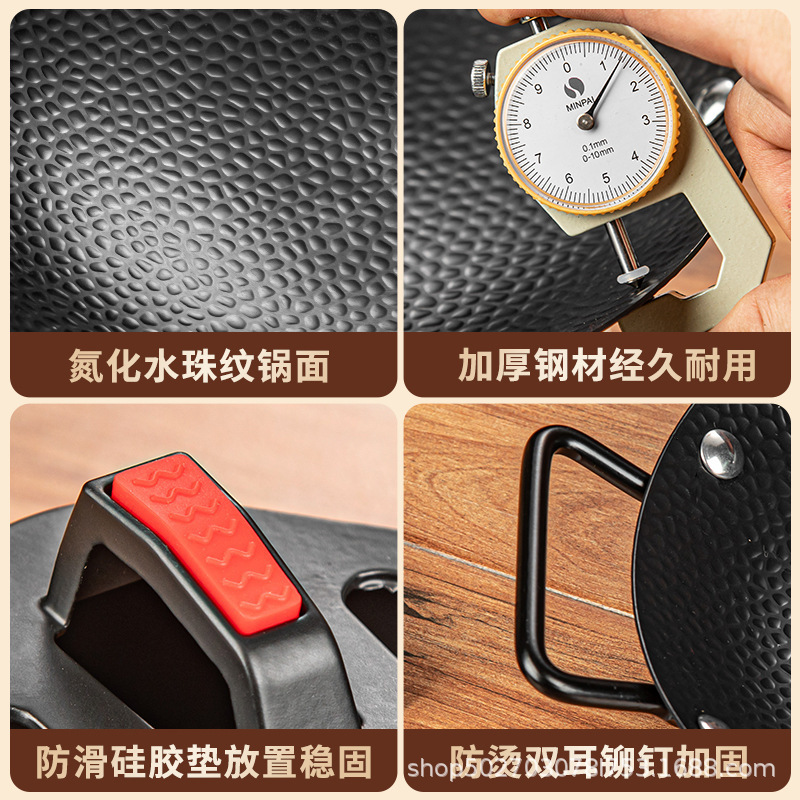 商用不粘锅仔饭店专用干锅锅具酒精炉卡式炉火锅加厚海鲜锅酒吧鼎|undefined