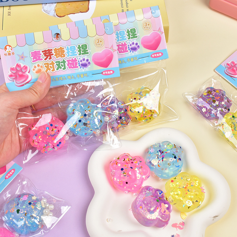 Maltosa garra de gato pellizca música oficina descompresión juguete dibujos animados rebote lento ventilación juguete pequeño libro rojo mismo estilo