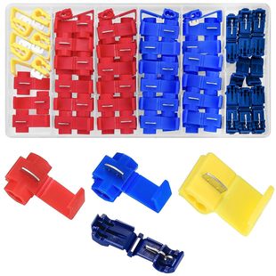 Qoosikicc 80Pcs Quick Splice Wire Connector, No Welding Quick Splice Snap Wire Connector