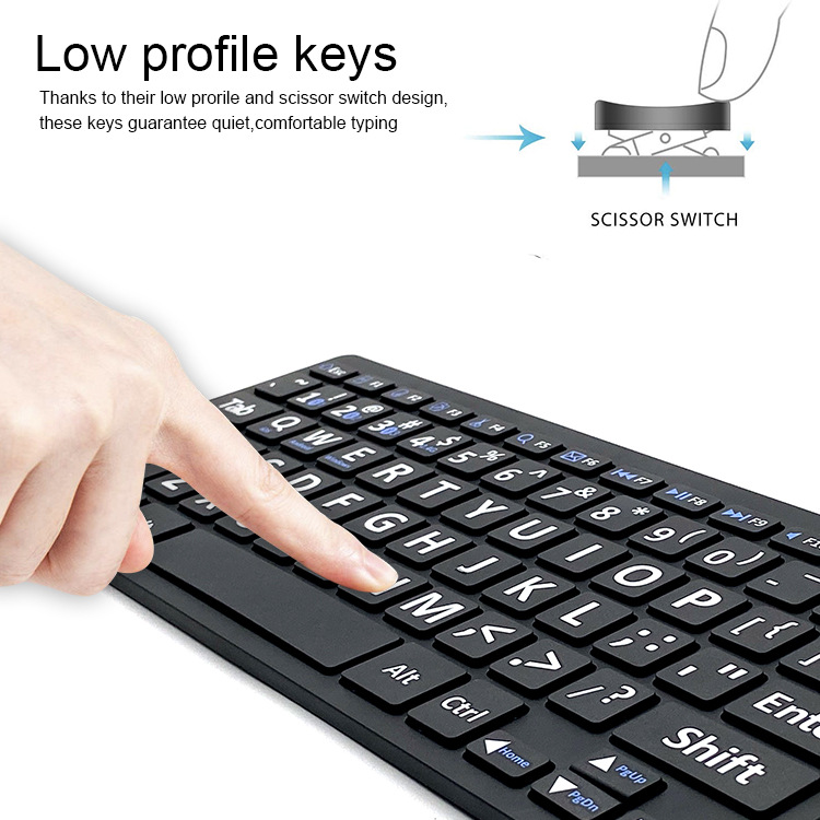 老人用2.4G 蓝牙双模键盘