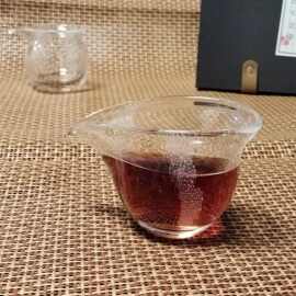 日式串气泡公道杯透明玻璃分茶器手工福袋茶海家用功夫茶具公道杯