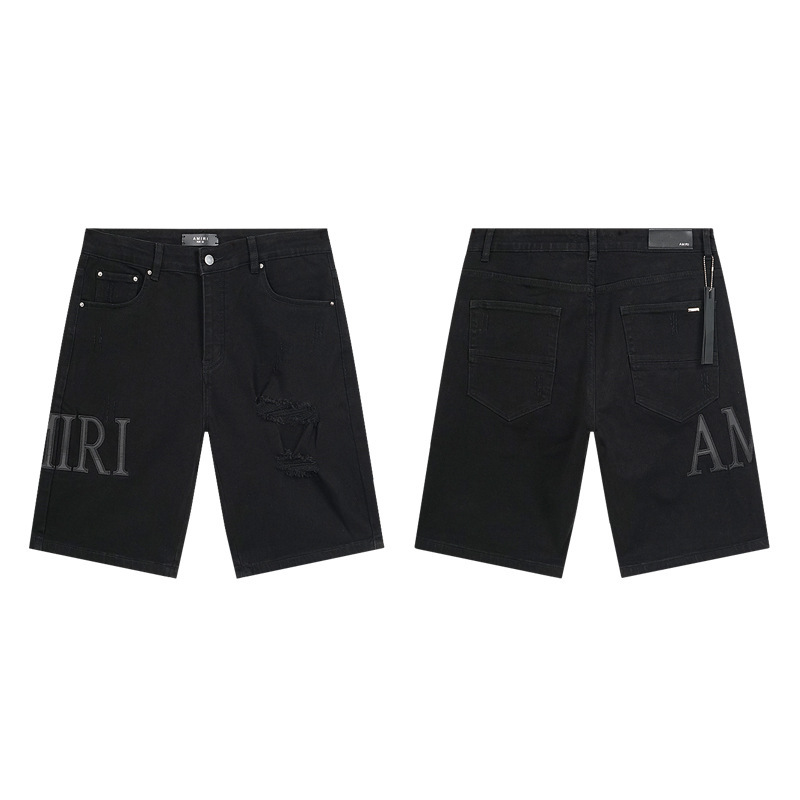 パープルブランド クロスボーダー スプラッシュプリント ハイストリート ヴィンテージ ダメージ加工 カジュアル AMIRI 男女兼用 デニムパンツ|undefined