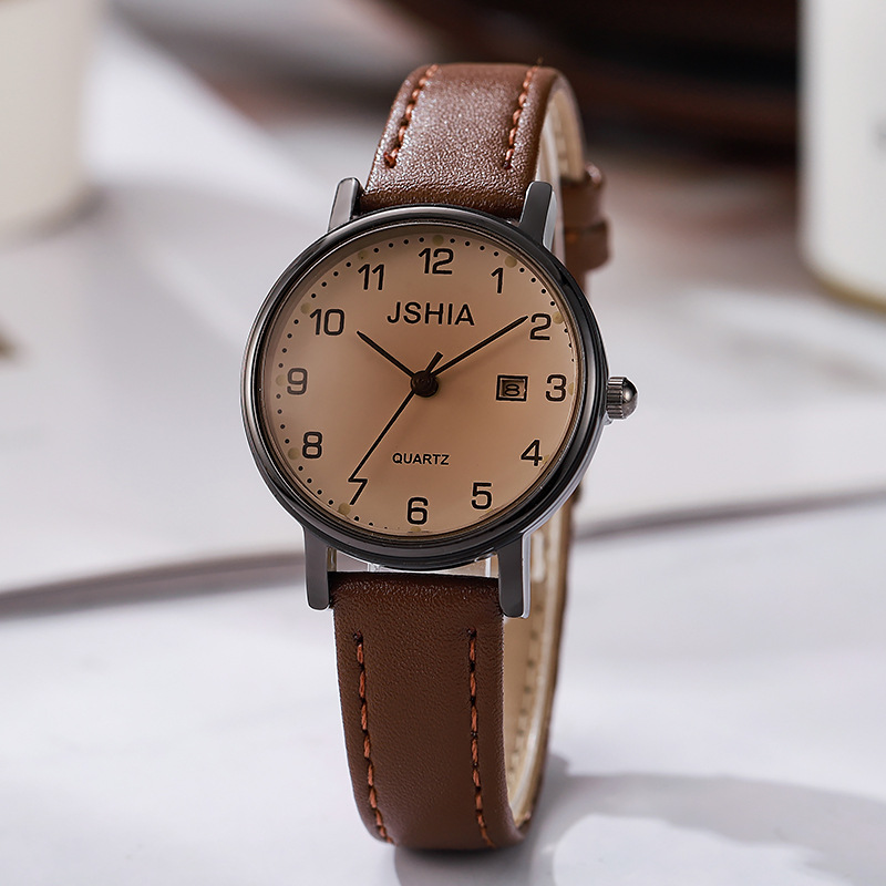 New Fashion Watch for Women and Teenagers with Large Digital Dial, Trendy Student Exam Women's Model, Calendar Electronic Quartz Watch