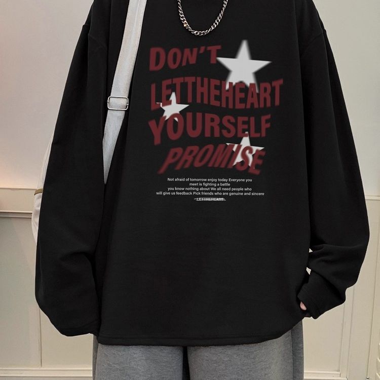 Long-Sleeved T-Shirts for Men and Women, Korean Style New Spring and Autum Bottoming Tops, Youth American Fashion Brand Loose Men's T-Shirts Long-Sleeved T-Shirts for Men and Women, Korean Style New Spring and Autum Bottoming Tops, Youth American Fashion Brand Loose Men's T-Shirts
