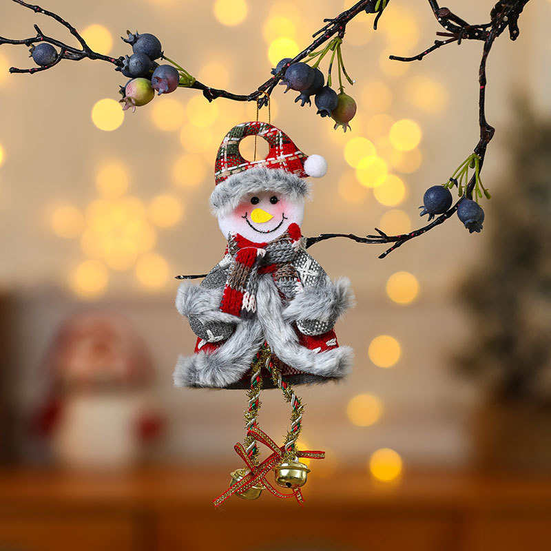 Decoraciones de Navidad anciano muñeco de nieve ciervo regalos de Navidad pequeño colgante muñeca de peluche colgante de árbol de Navidad suministros