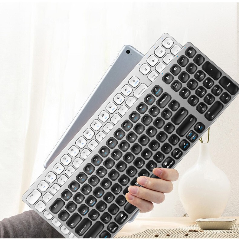 Suitable for Hp Computers Universal Three-Mode Wireless Bluetooth Keyboard and Mouse Set Silent and Rechargeable Computer Peripherals