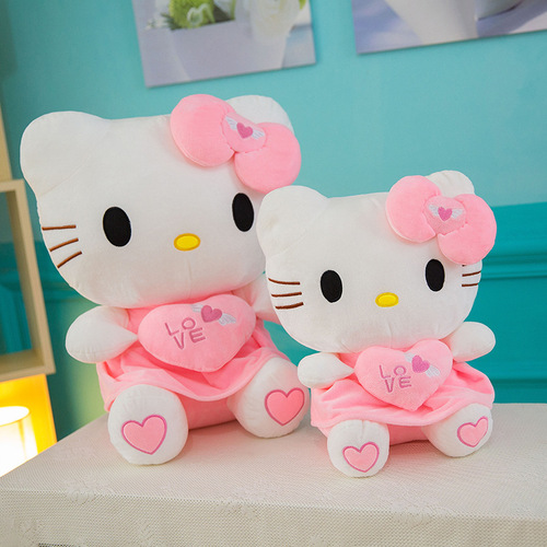 Cartoon kt cat doll Amazon cross-border plush toy wholesale strawberry angel kitty doll birthday gift