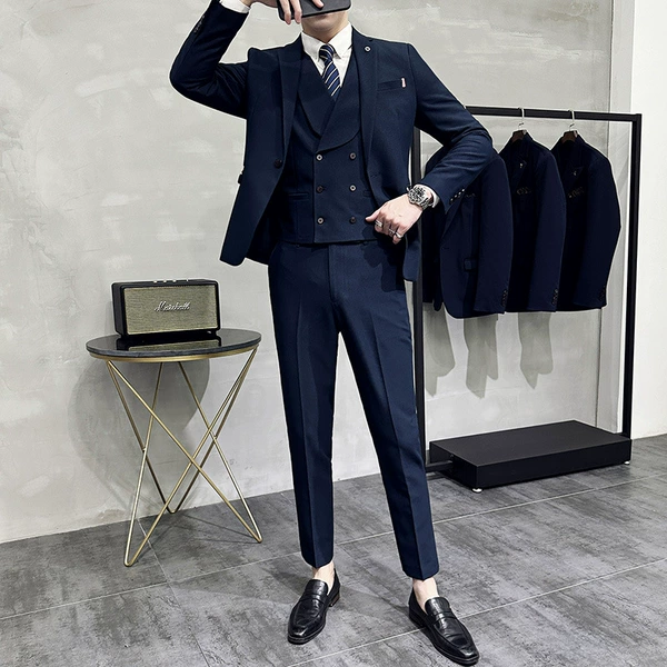 Tibetan blue (suit+vest+trousers)