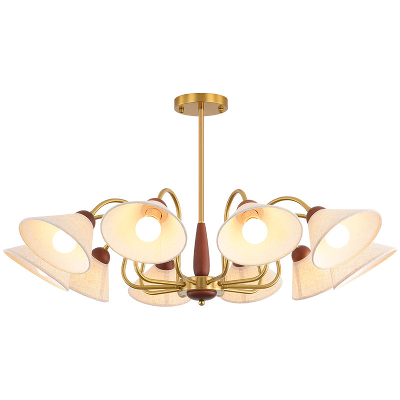 Nuevo estilo retro de nuez de estilo americano de nuez de estilo retro 2025 lámpara de viento antigua del dormitorio, candelabro medieval, sala de estar de alta sensación