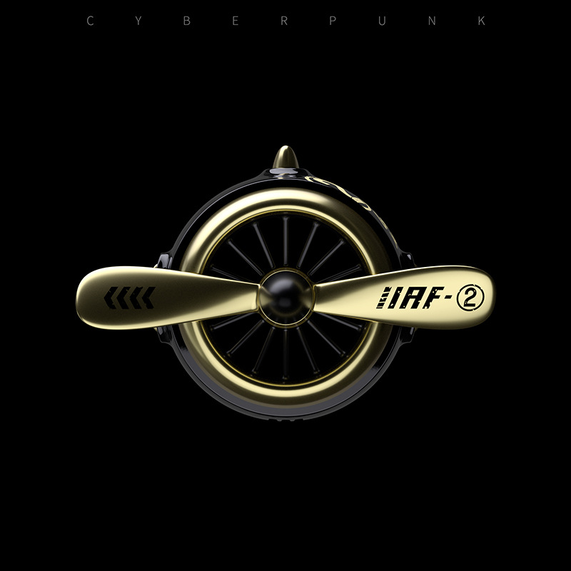 사이버펑크 블랙 골드 종이박스 간이포장 [향정 2개입]