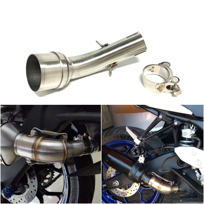 Suitable for Yamaha R25 R3 Mt03 Mt25 2015-2020 Modified Exhaust Pipe Stainless Steel Mid-Section Adapter