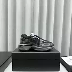 2026 Chanel-Style Gold and Silver Running Shoes, Sports Shoes, Silver Horn Design, Couple's Shoes for Men and Women, Gold Horn Height-Increasing Dad Shoes, Thick-Soled