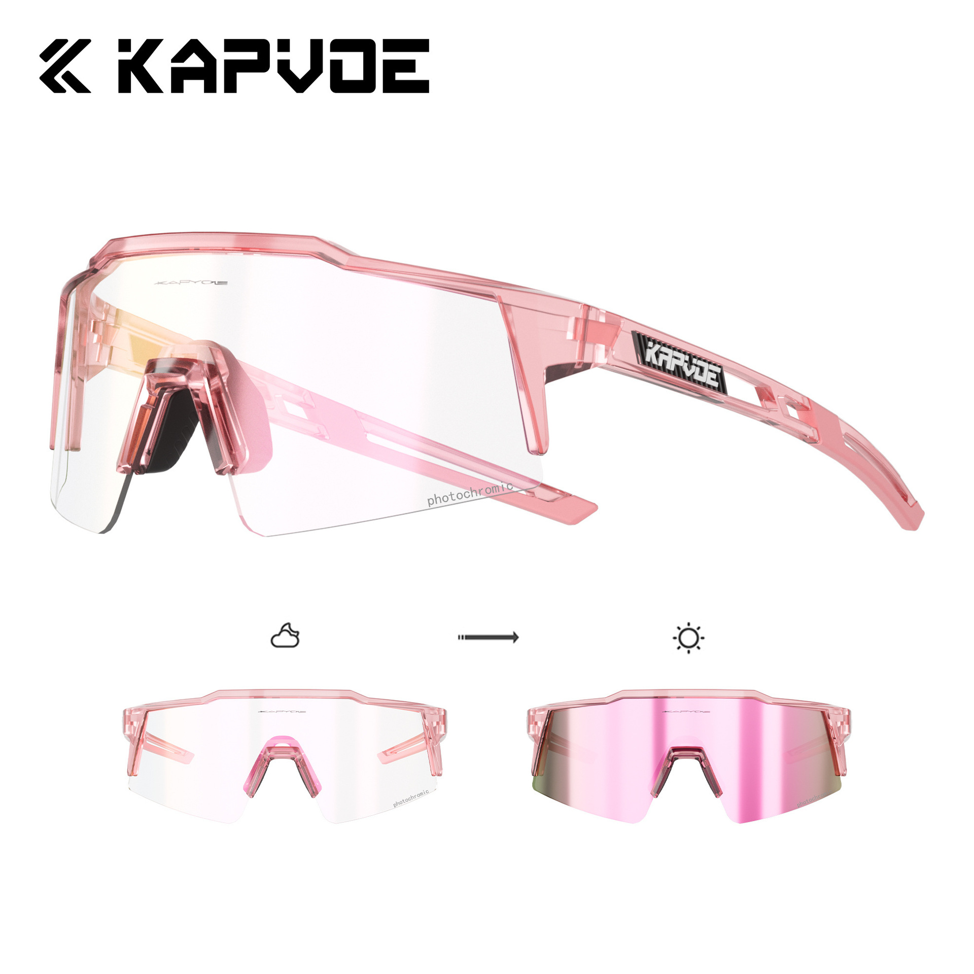 Gafas de Sol Fotocromáticas de Ciclismo de TR90 de Alta Definición para Conducción
