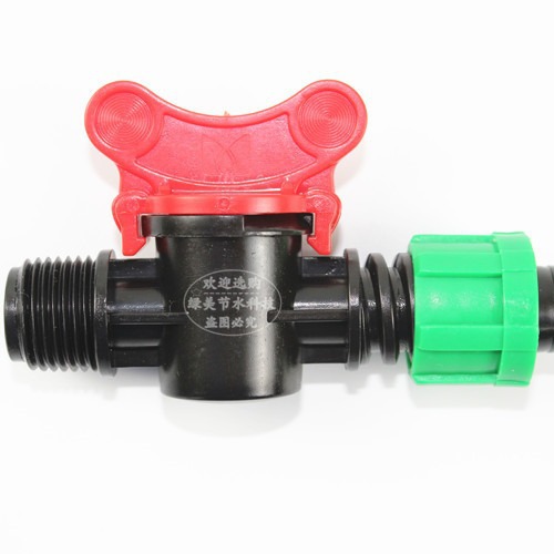 Válvula de Bloqueo para Cinta de Riego por Goteo 16mm 4 Puntos, Resistente al Sol