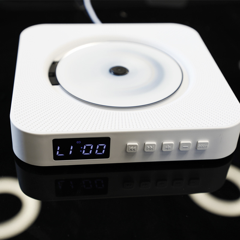 Reproductor de CD bluetooth para niños montado en la pared para el hogar con pantalla que relee la máquina de aprendizaje educativo fetal álbum de música reproductor de CD altavoz