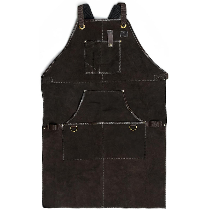 Amazon transfronterizo delantal de terciopelo de doble cara flor ignífuga retardante de llama carpintería electricista ropa de trabajo horneado barbacoa delantal al por mayor