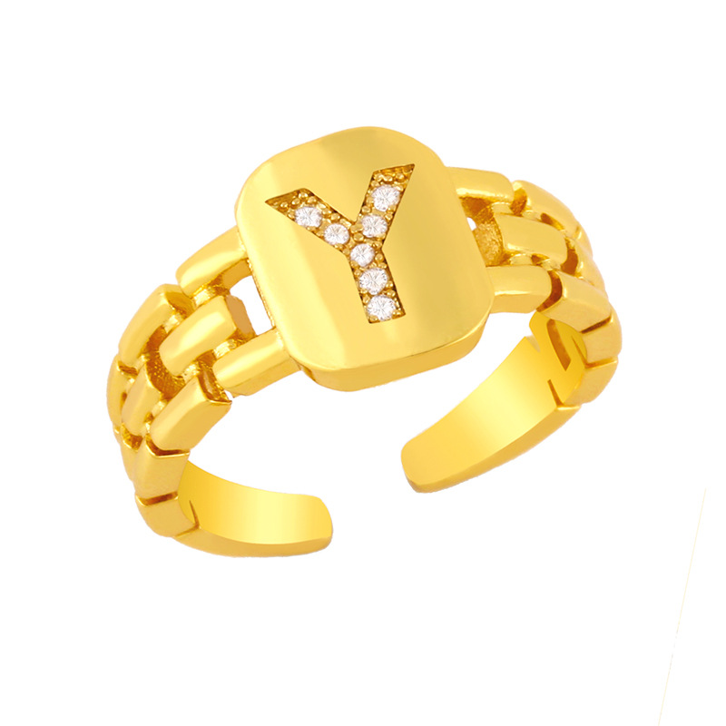 Simple Letter Open Ring display picture 14
