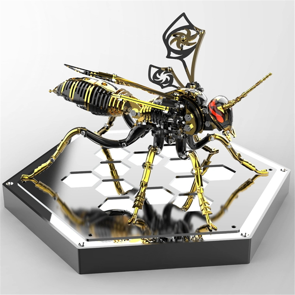 隆品大黄蜂3d金属拼装模型机械昆虫拼图手工diy创意礼物潮玩玩具
