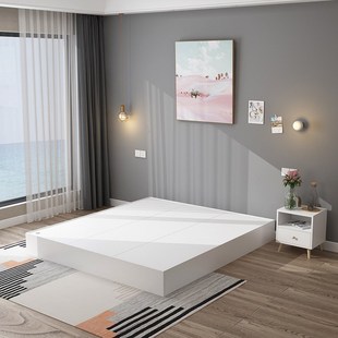 Plate Bed 1.5 m Modern Simple Box Bed 1.8m Double Bed Tatami N1.2 Single Bed High Box Storage