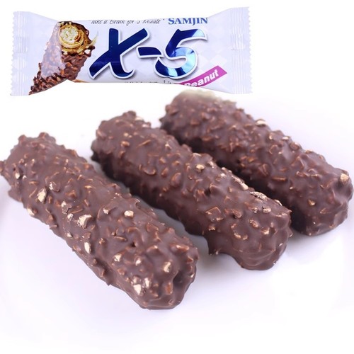 Korean imported snack X-5 peanut milk filled chocolate bar 36g piece cocoa butter