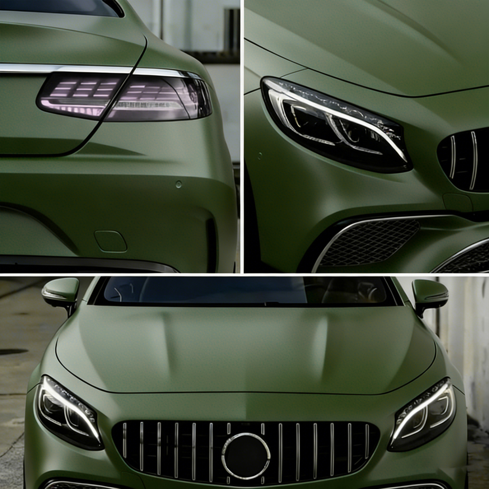 Cross-Border Supply of High-Quality Tpu Color-Changing Film Ppf Satin Military Green Car Paint Protection Film Anti-Scratch Self-Healing