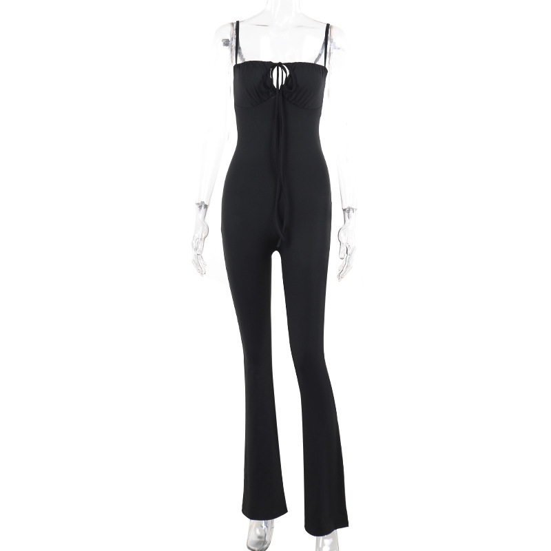 Bodysuits Tops Type Women's Holiday Bodysuits Simple Style Classic Style Solid Color Full Length Jumpsuits