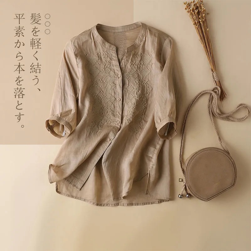 Summer retro thin shirt