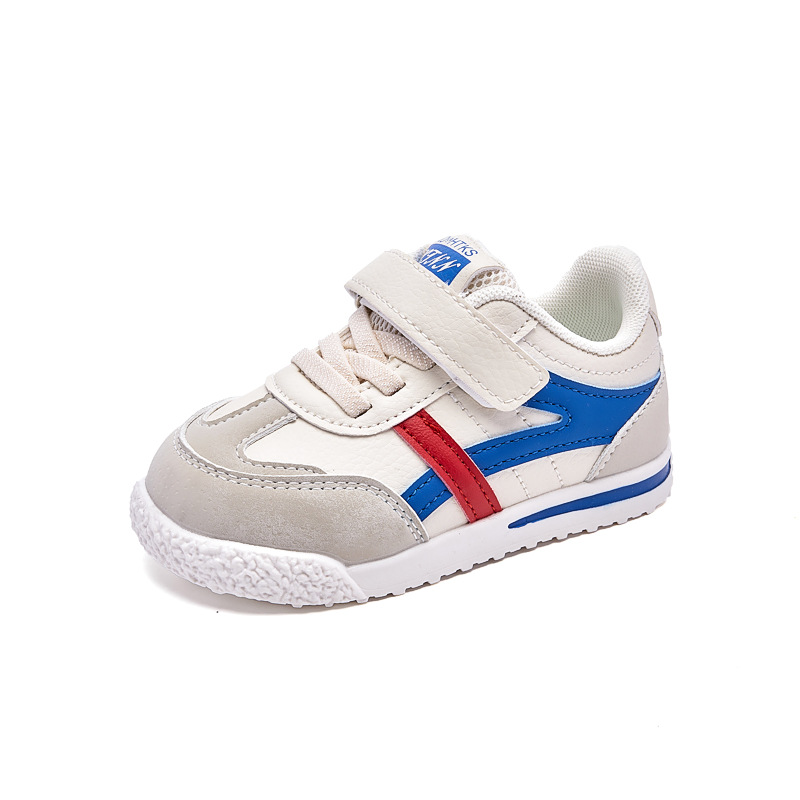 Zapatos de bebé 2026 primavera zapatos de skate para niños Gump Velcro zapatos de cuero para niñas zapatos de skate de velcro