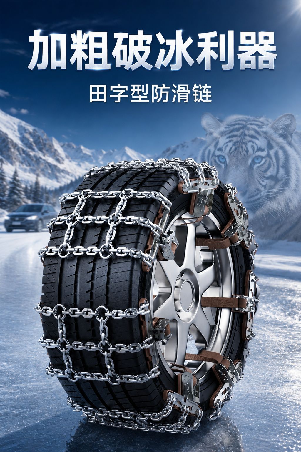 Tianzi Chain Anti-Skid Chain Car Tire Anti-Skid Chain Emergency Universal Model Sedan Snow Anti-Skid Chain Suv Ice-Breaking